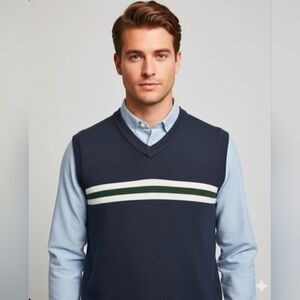 Vintage Y2K 90's Union Bay Navy Sweater Vest Teen Size 14/16